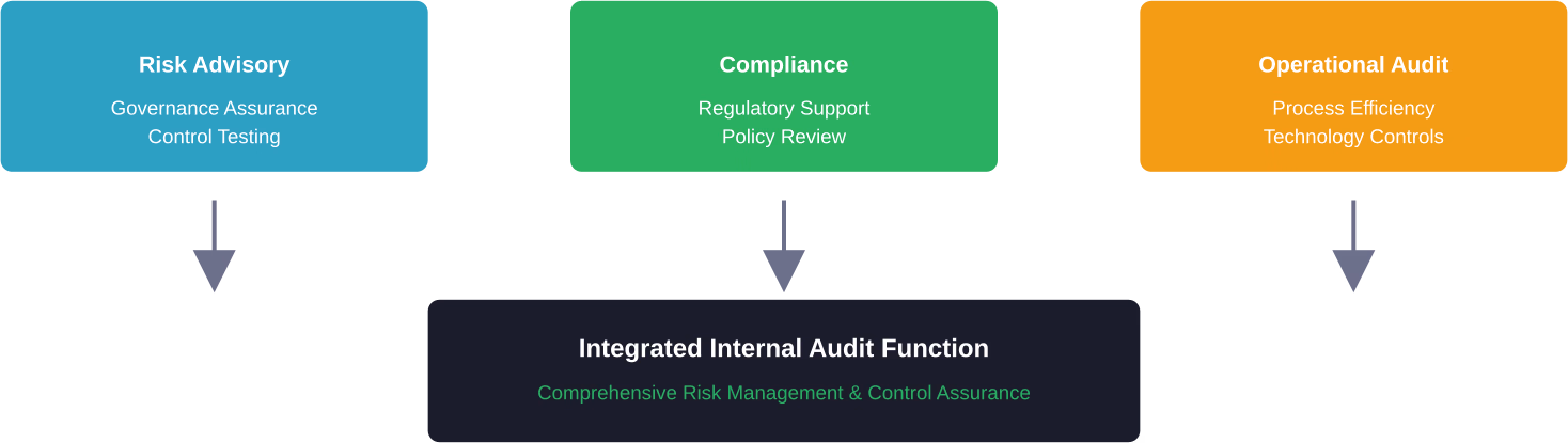 Core internal audit service areas converge to create comprehensive risk management