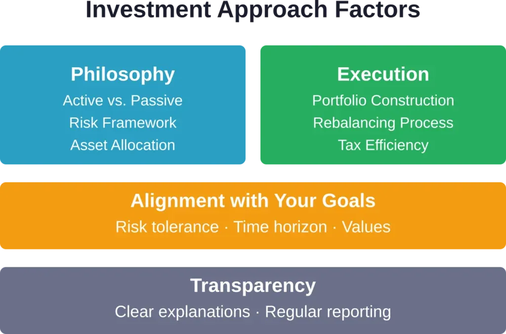 Core elements to evaluate when assessing a firm's investment approach